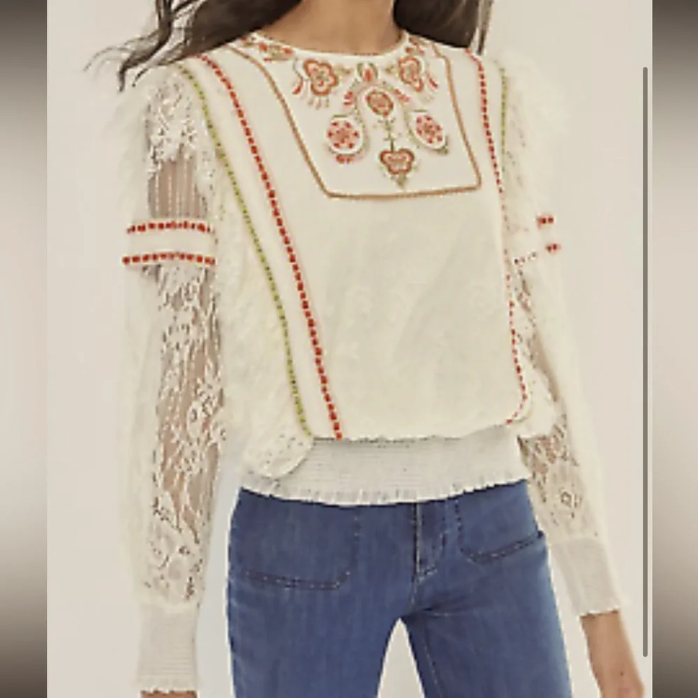 Bl-nk London Embroidered Lace Top - Picture 1 of 8